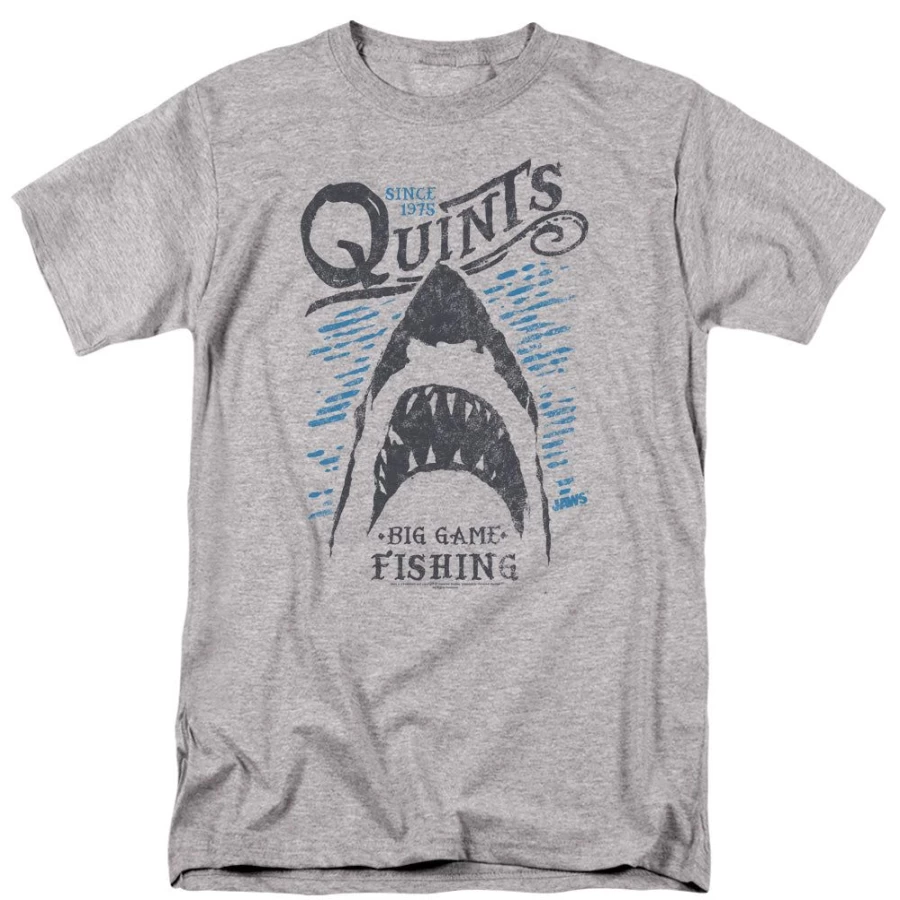 MeTV Custom Classics Unisex Jaws Big Game Fishing T-Shirt - Shark Movie Fan Gift