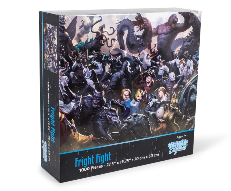 "Toynk Fright Fight Horror Movie Villain 1000-Piece Jigsaw Puzzle for Adults – Challenging Scary Villains Themed Puzzle"