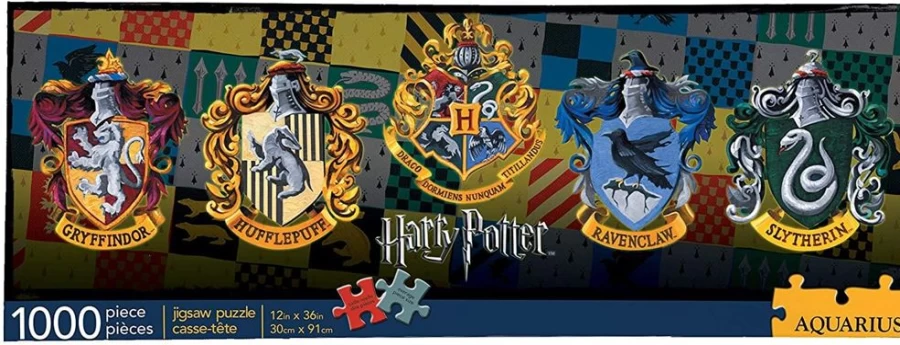 "Toynk Harry Potter 1000-Piece Jigsaw Puzzle - Hogwarts Crests Collection"