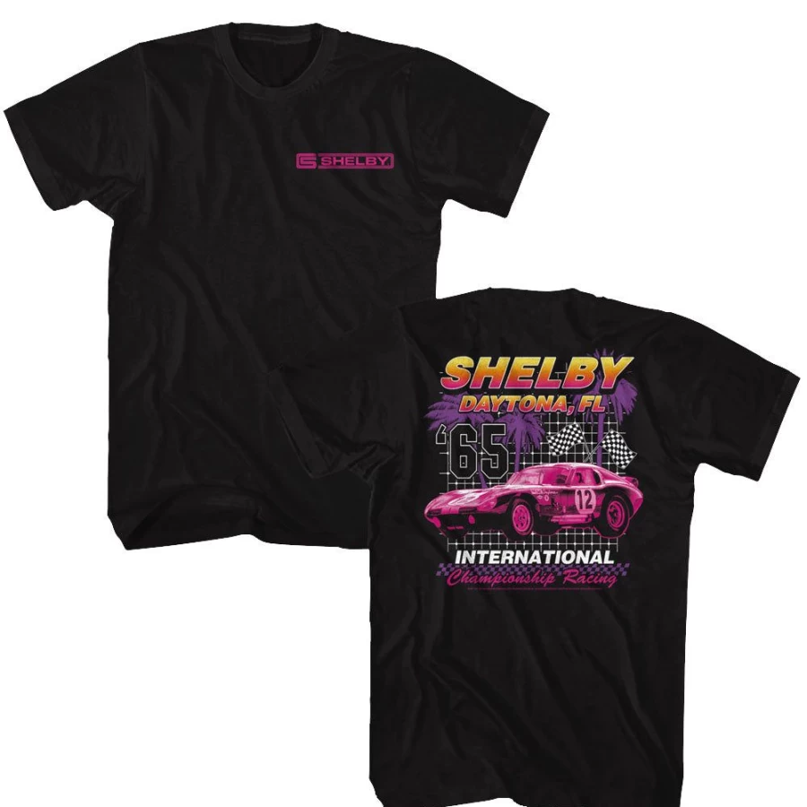 "MeTV Custom Brands Unisex Carroll Shelby '65 International Champion T-Shirt (Front & Back Design)"