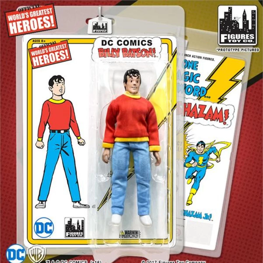MeTV Figures Shazam Retro 8-Inch Billy Batson Action Figure - Collectible Series
