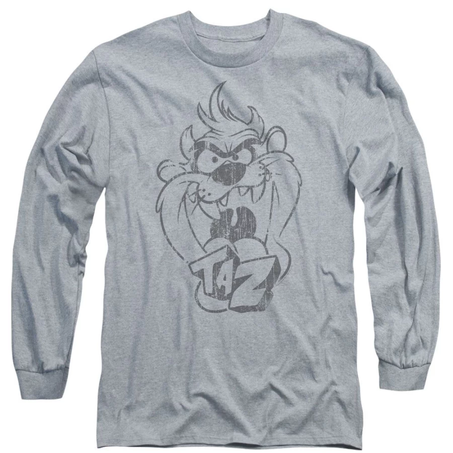MeTV Custom Classics Looney Tunes Faded Taz Graphic T-Shirt Vintage Cartoon Tee