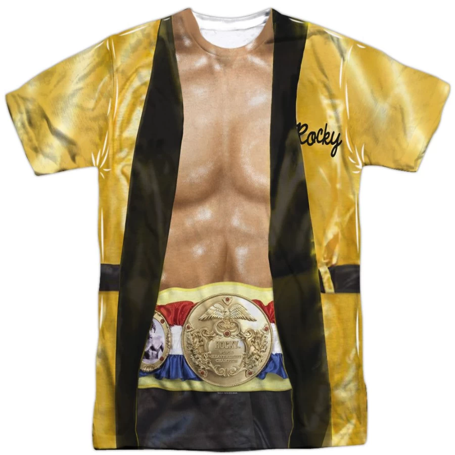 MeTV Custom Classics Unisex Rocky Yellow Robe Costume - Front & Back Design