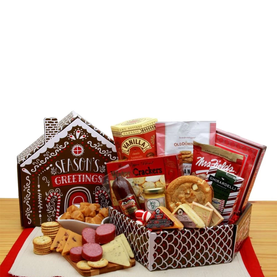 GBDS Holiday Care Package - Seasons Greetings Gift Box for Christmas & New Year