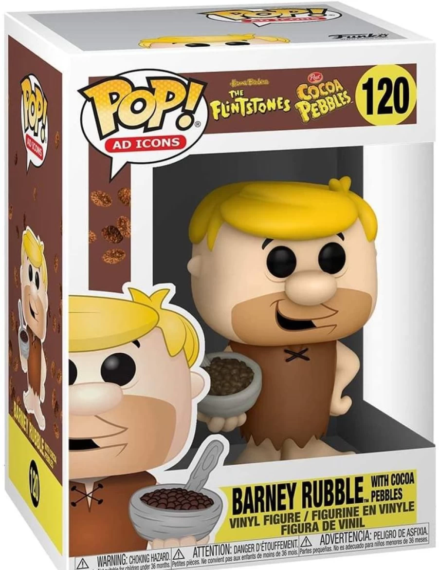 Funko Pop Ad Icons Barney Rubble Cocoa Pebbles Vinyl Figure by Toynk – Unisex Collectible