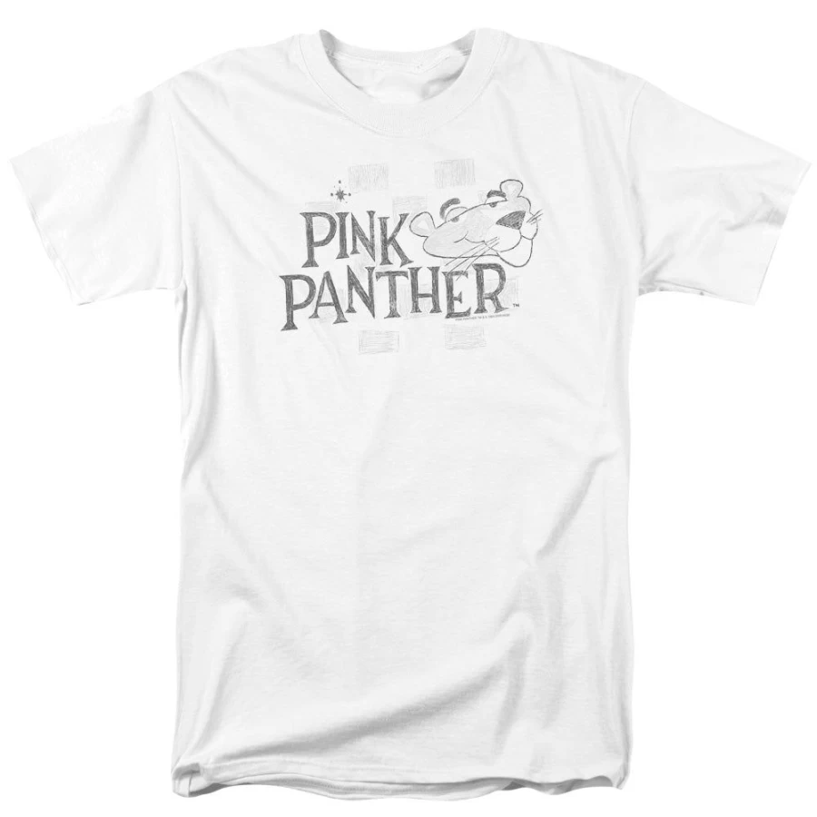 "MeTV Custom Classics Pink Panther Sketch Logo Vintage Cartoon Art Print"
