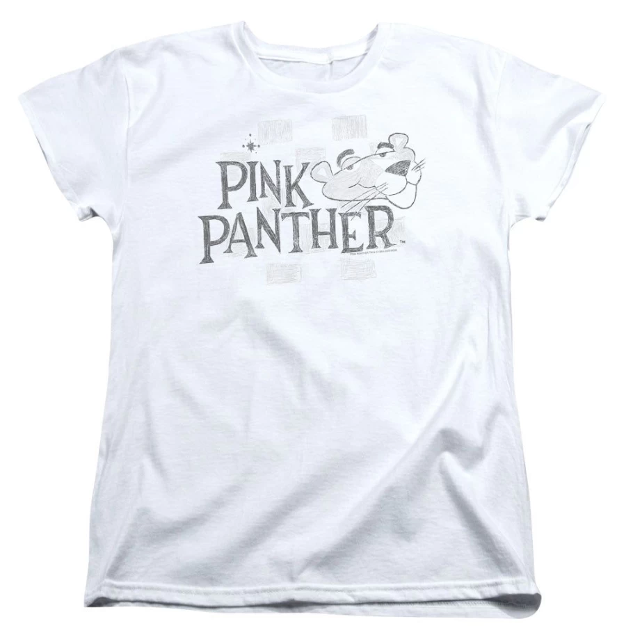 "MeTV Custom Classics Pink Panther Sketch Logo Vintage Cartoon Art Print"