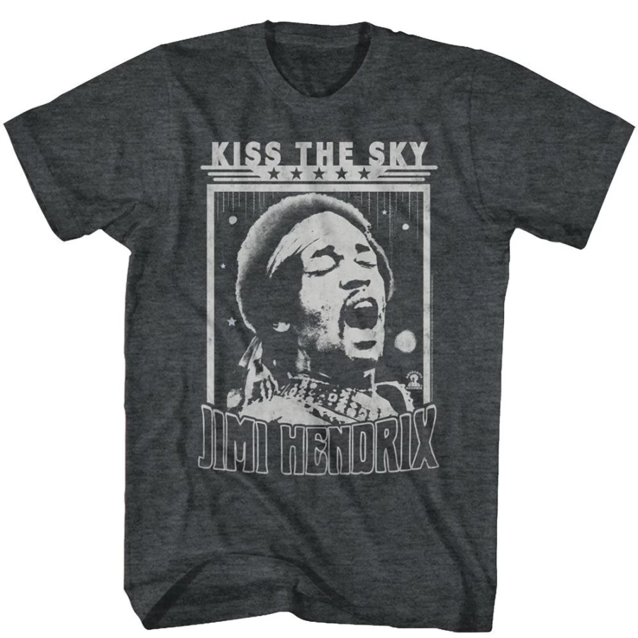 "MeTV Custom Brands Jimi Hendrix Kiss The Sky Vintage Rock T-Shirt"
