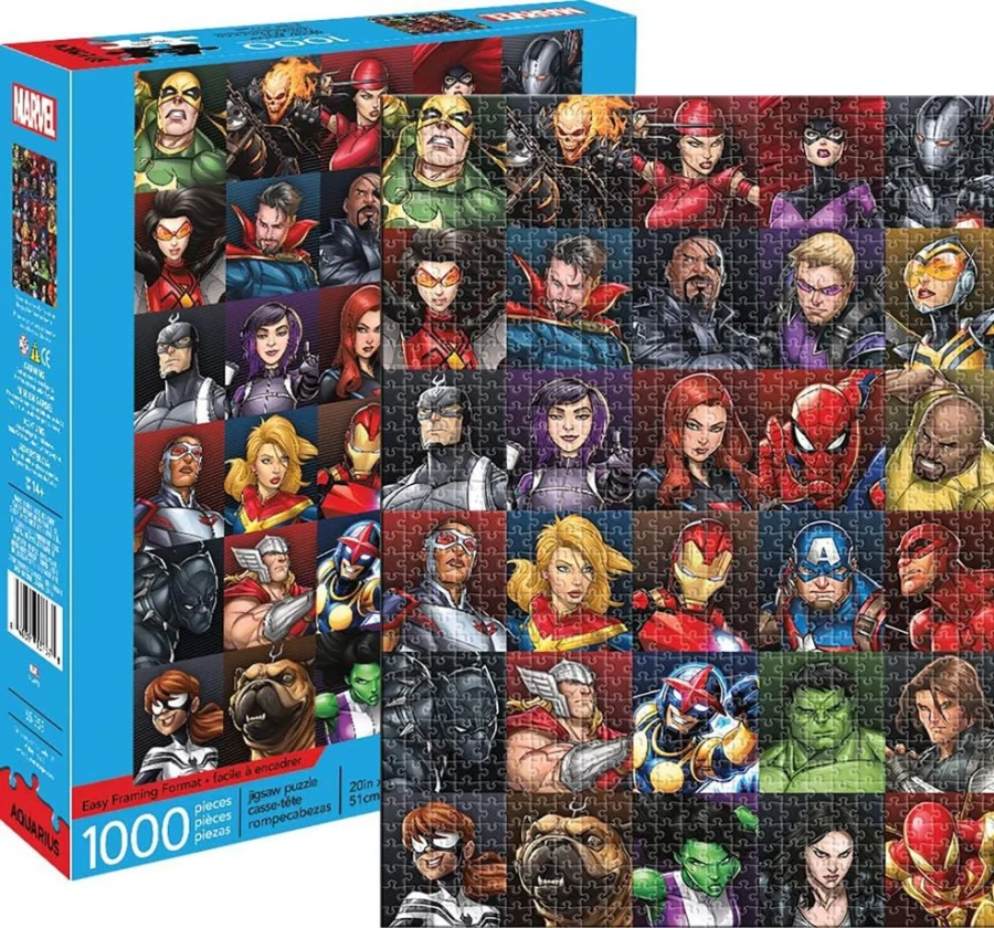 "Toynk Marvel Heroes 1000-Piece Jigsaw Puzzle – Collage of Superheroes"