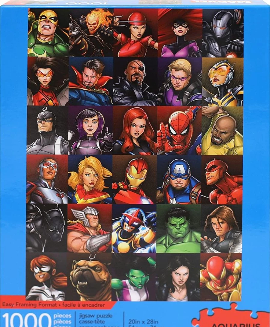 "Toynk Marvel Heroes 1000-Piece Jigsaw Puzzle – Collage of Superheroes"