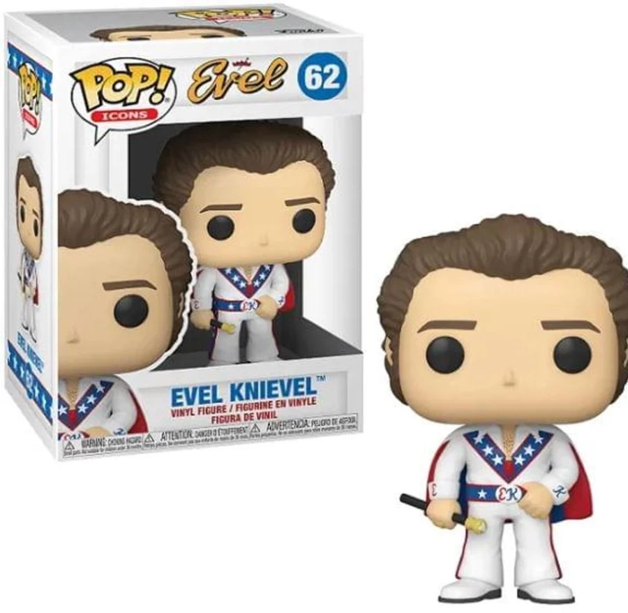 Evel Knievel Funko Pop Vinyl Figure with Cape | Toynk Collectible Action Figure | Limited Edition Toy