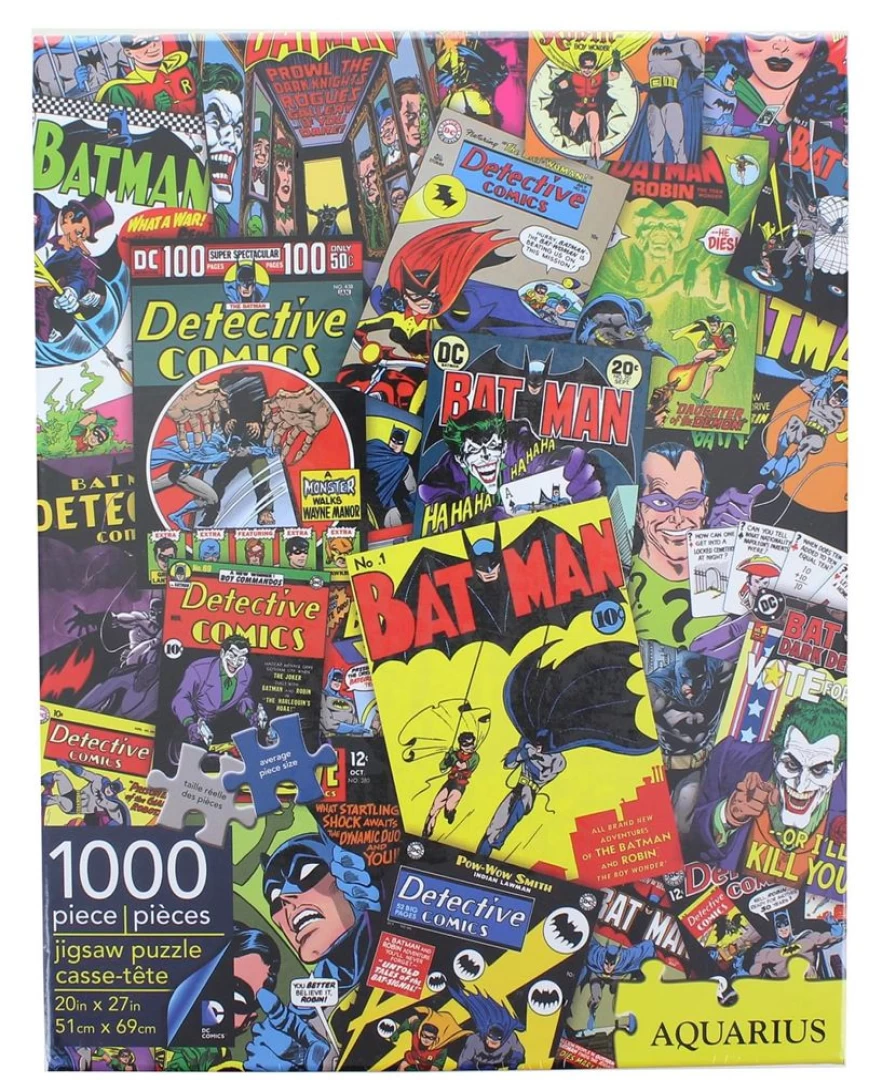 Toynk DC Comics Batman 1000-Piece Jigsaw Puzzle - Collage Art Puzzle for Adults & Collectors