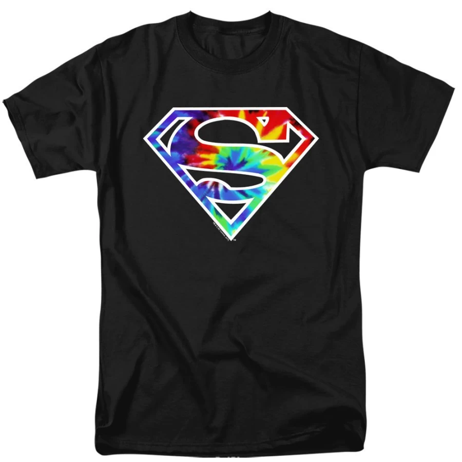 MeTV Custom Classics Superman Tie Dye Unisex T-Shirt - Vintage Shield Graphic Tee
