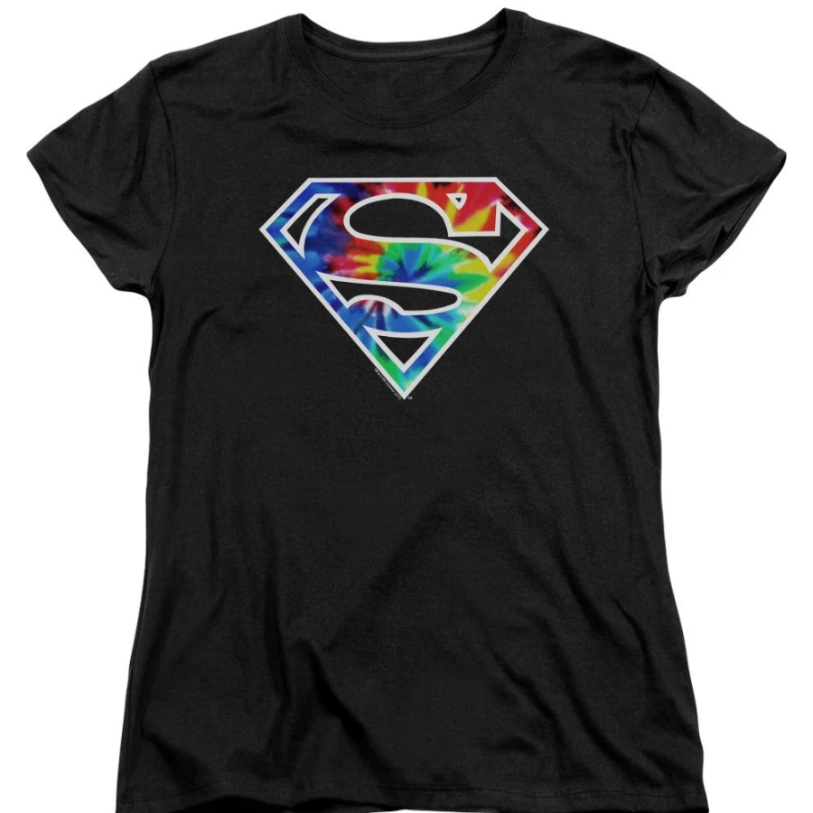 MeTV Custom Classics Superman Tie Dye Unisex T-Shirt - Vintage Shield Graphic Tee